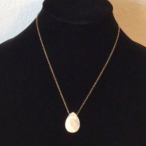 Mother of Pearl Gold Sterling Silver Necklace